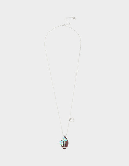 Betsey Johnson SHORT FOOTBALL PENDANT CRYSTAL Women's Football Necklace