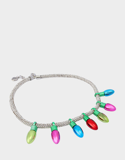 Betsey Johnson MULTI LIGHT BIB NECKLACE Women's Christmas-Themed Lights Bib Necklace