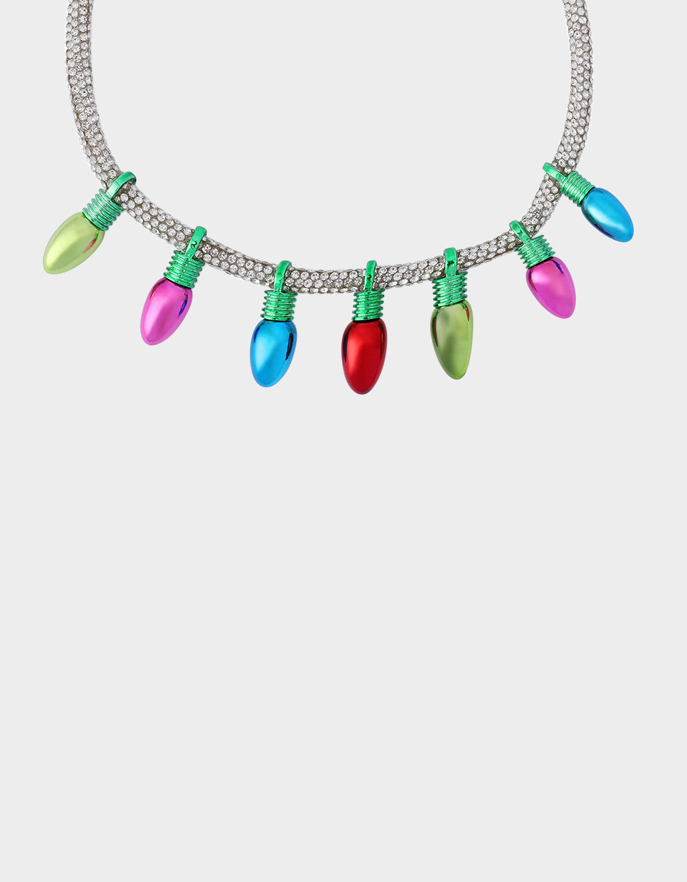 Betsey Johnson MULTI LIGHT BIB NECKLACE Women's Christmas-Themed Lights Bib Necklace