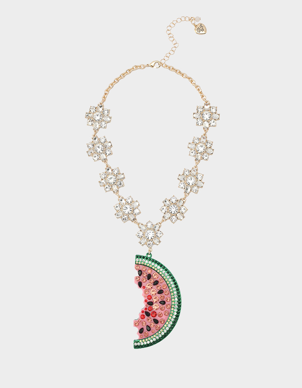 Betsey Johnson BETSEYS BACKYARD WATERMELON PENDANT MULTI Women's Watermelon Rhinestone Pendant Necklace