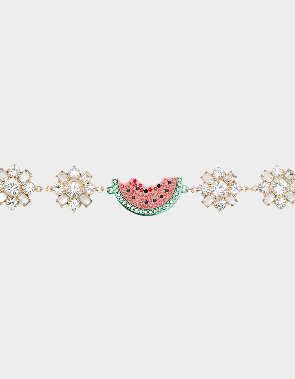 Betsey Johnson BETSEYS BACKYARD WATERMELON FLEX BRACELET PINK Women's Rhinestone Watermelon Bracelet