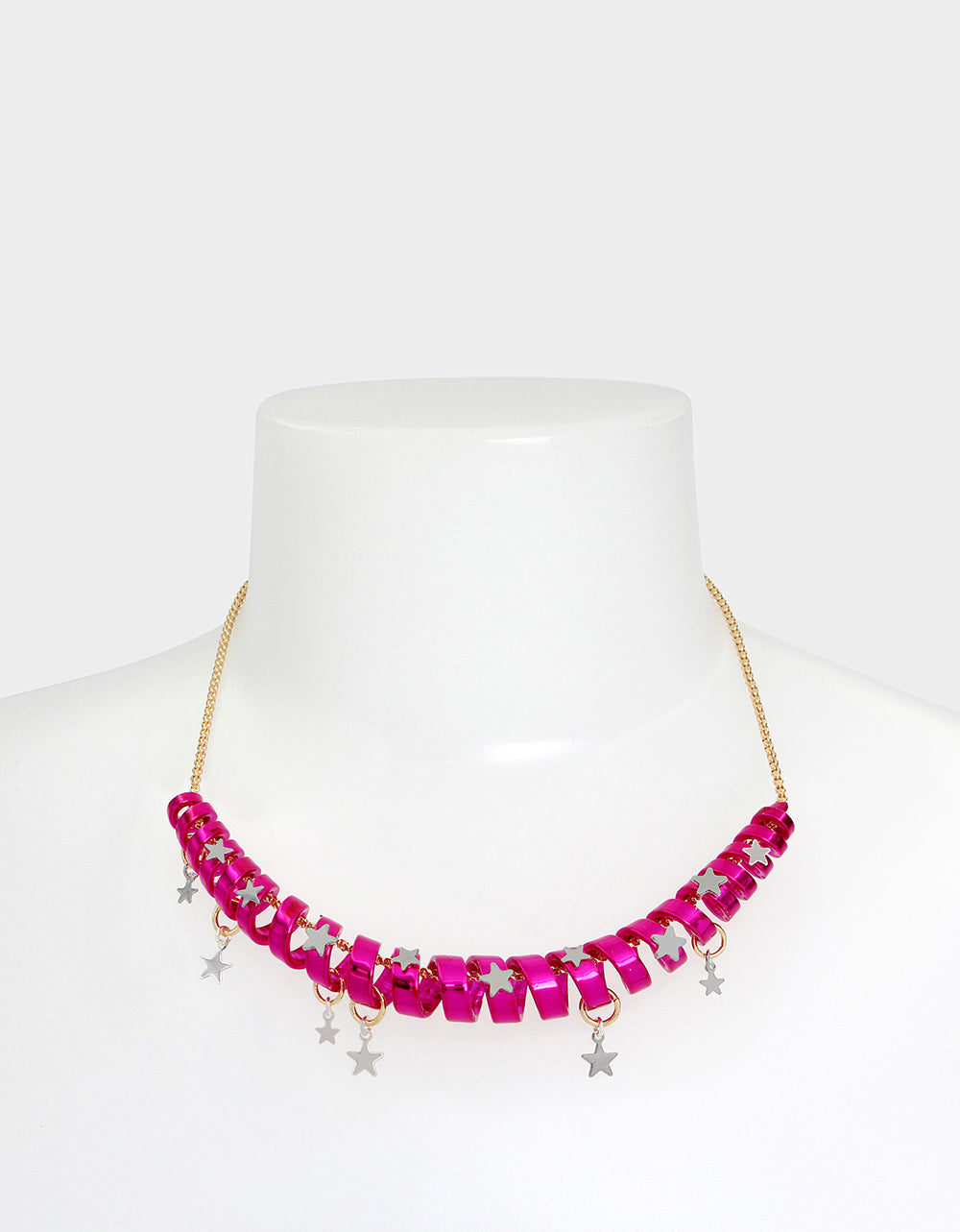 Betsey Johnson BETSEYS HOLIDAY COIL NECKLACE PINK