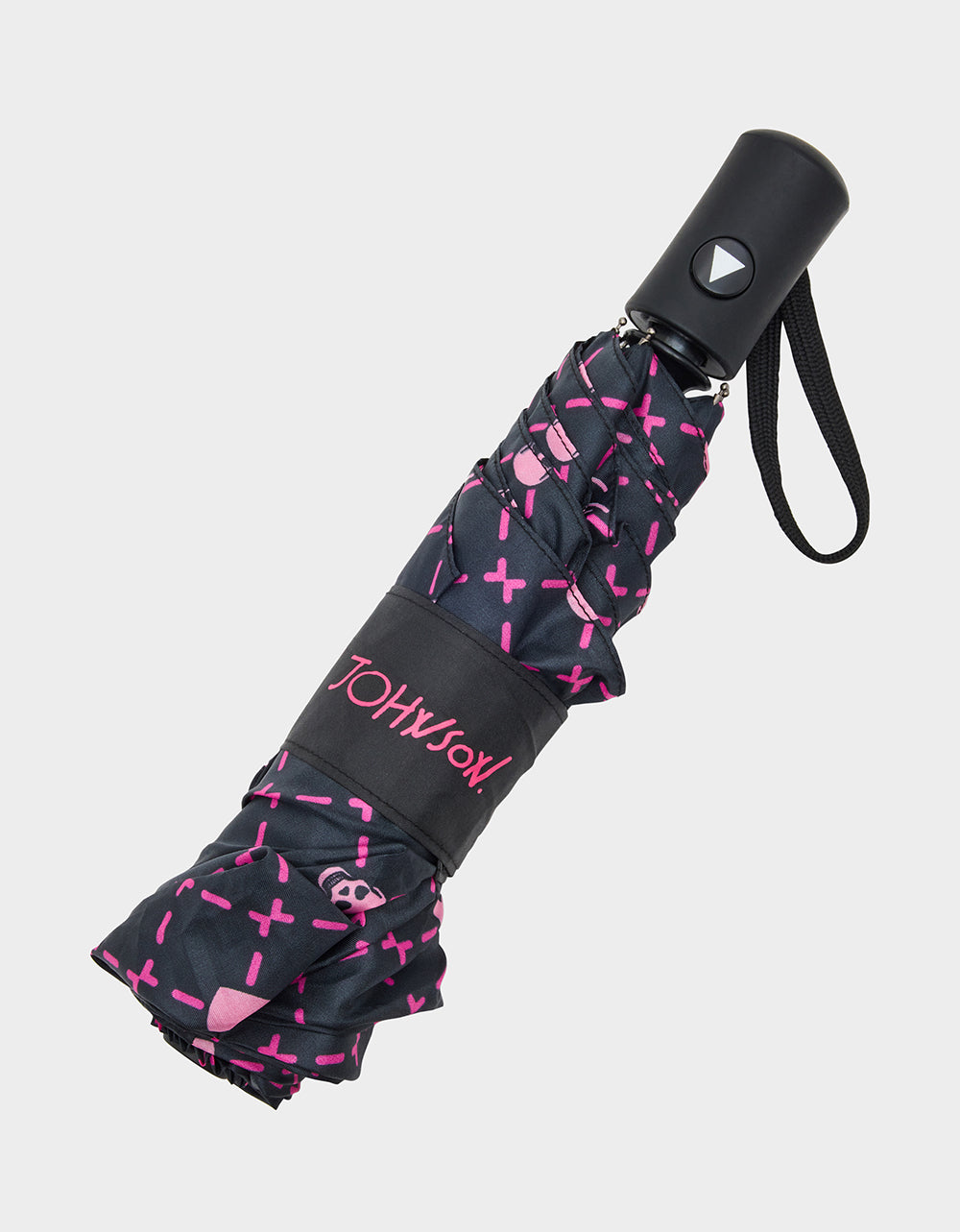 Betsey Johnson BETSEY'S HEART & SKULL PRINT UMBRELLA BLACK MULTI