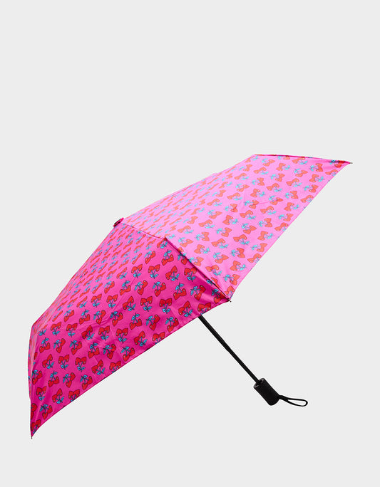 Betsey Johnson BETSEY'S CHERRY HEART PRINT UMBRELLA PINK MULTI