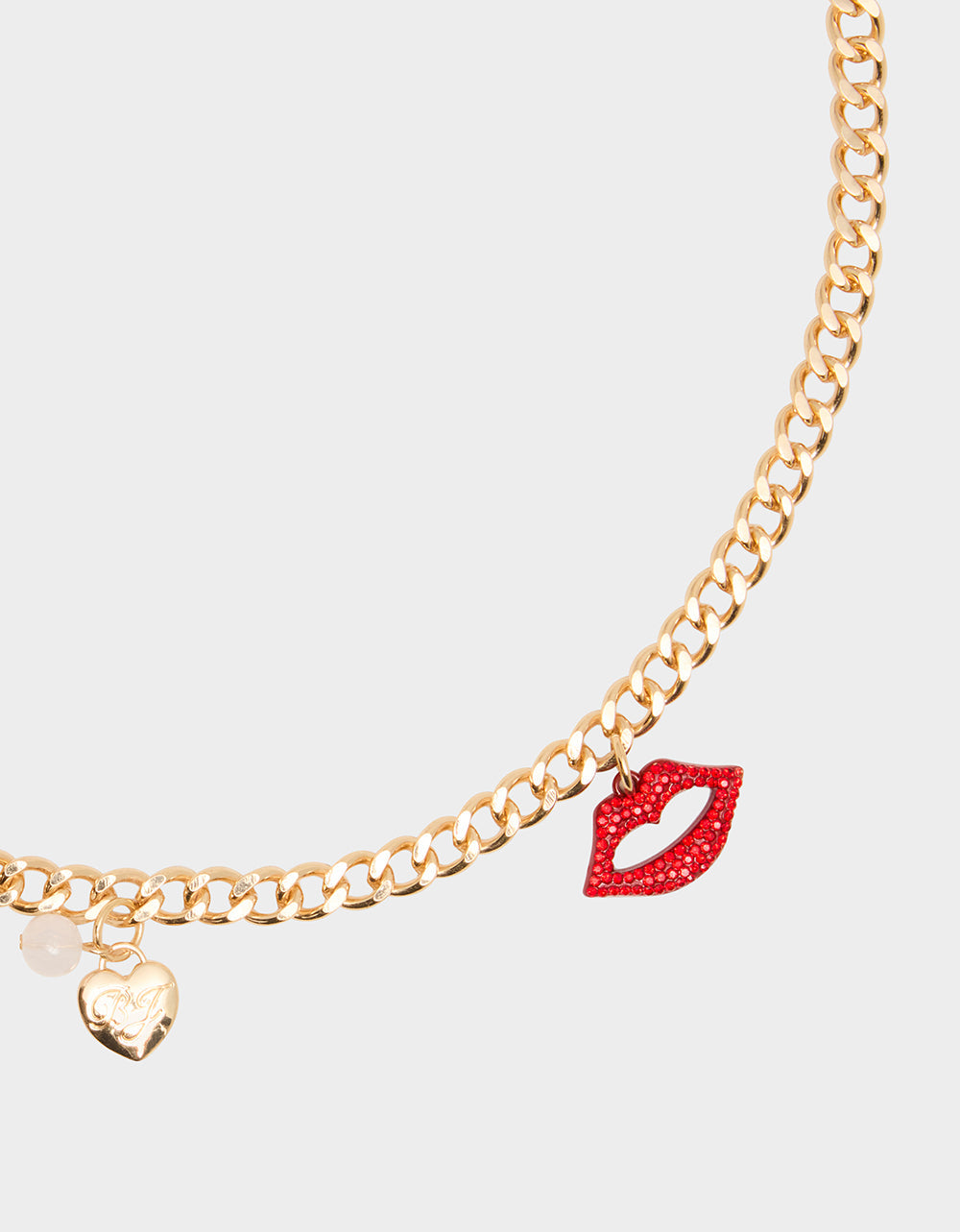 Betsey Johnson MULTI CHARM CHAIN BELT GOLD Women's Metal Charm Adjustable Belt