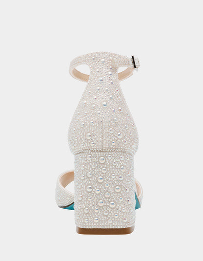 Betsey Johnson HERE COMES THE BRIDE BUNDLE Women's Bridal Pearl Sneakers and Heels Set