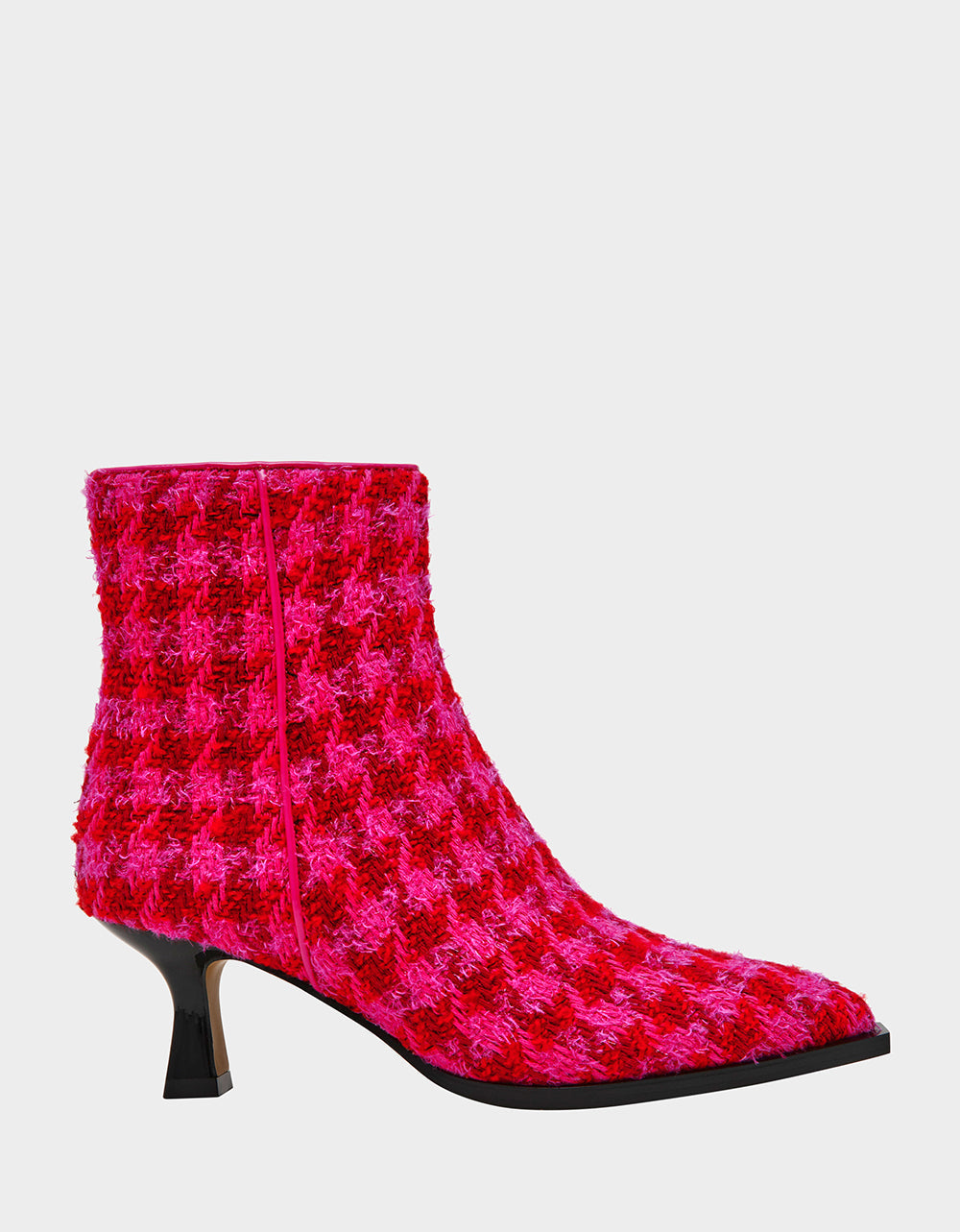 Betsey Johnson LOUISA FUCHSIA MULTI Women's Pointed Toe Kitten Heel Ankle Bootie