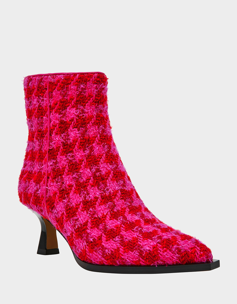 Betsey Johnson LOUISA FUCHSIA MULTI Women's Pointed Toe Kitten Heel Ankle Bootie