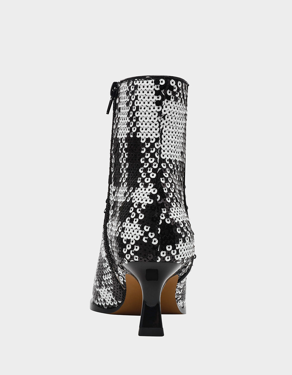 Betsey Johnson LOUISA BLACK/WHITE PLAID Women's Pointed Toe Kitten Heel Ankle Bootie