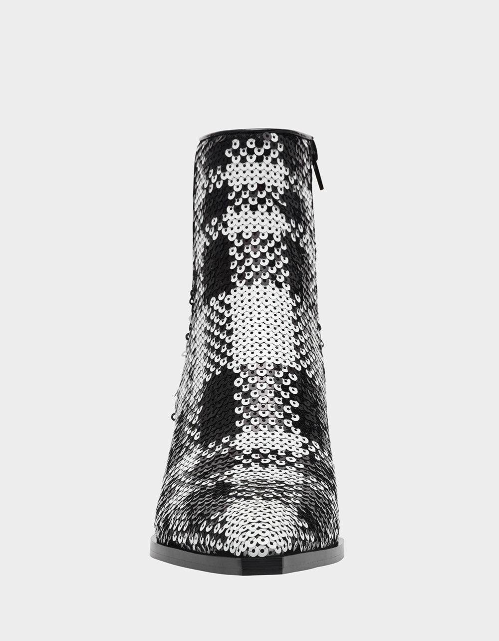 Betsey Johnson LOUISA BLACK/WHITE PLAID Women's Pointed Toe Kitten Heel Ankle Bootie