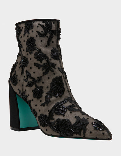 Betsey Johnson MERRI BLACK Mesh Bootie