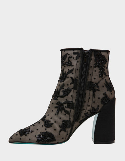 Betsey Johnson MERRI BLACK Mesh Bootie