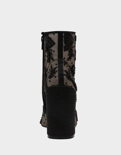 Betsey Johnson MERRI BLACK Mesh Bootie