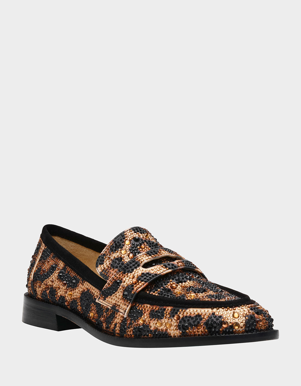 Betsey Johnson CANNE LEOPARD Slip-On Embellished Rhinestone Women's Loafer