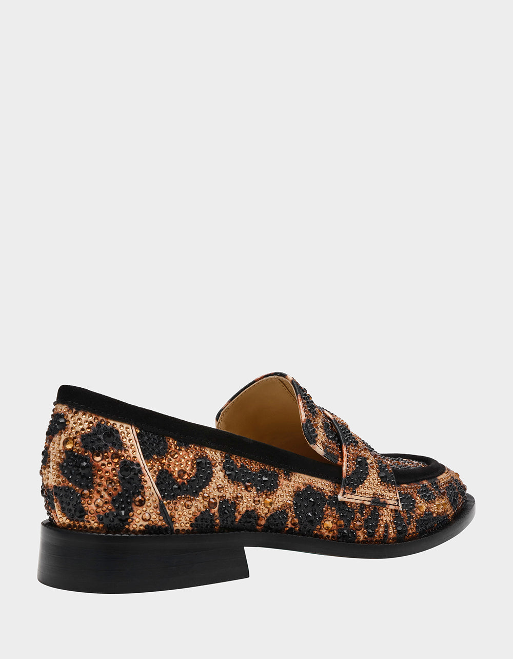 Betsey Johnson CANNE LEOPARD Slip-On Embellished Rhinestone Women's Loafer