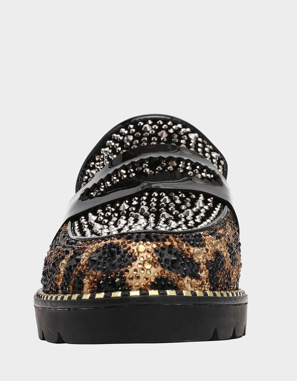 Betsey Johnson LYDIAA LEOPARD Rhinestone Embellished Platform Women's Loafer