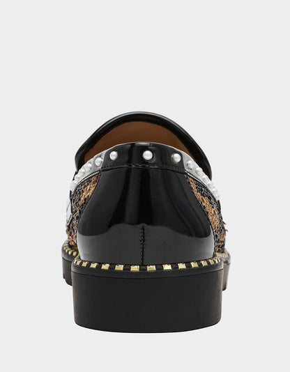 Betsey Johnson LYDIAA LEOPARD Rhinestone Embellished Platform Women's Loafer