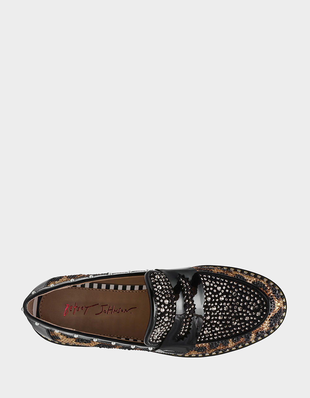 Betsey Johnson LYDIAA LEOPARD Rhinestone Embellished Platform Women's Loafer