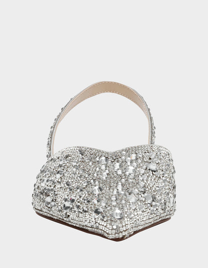 Betsey Johnson VANCE SILVER Rhinestone Slingback Flats