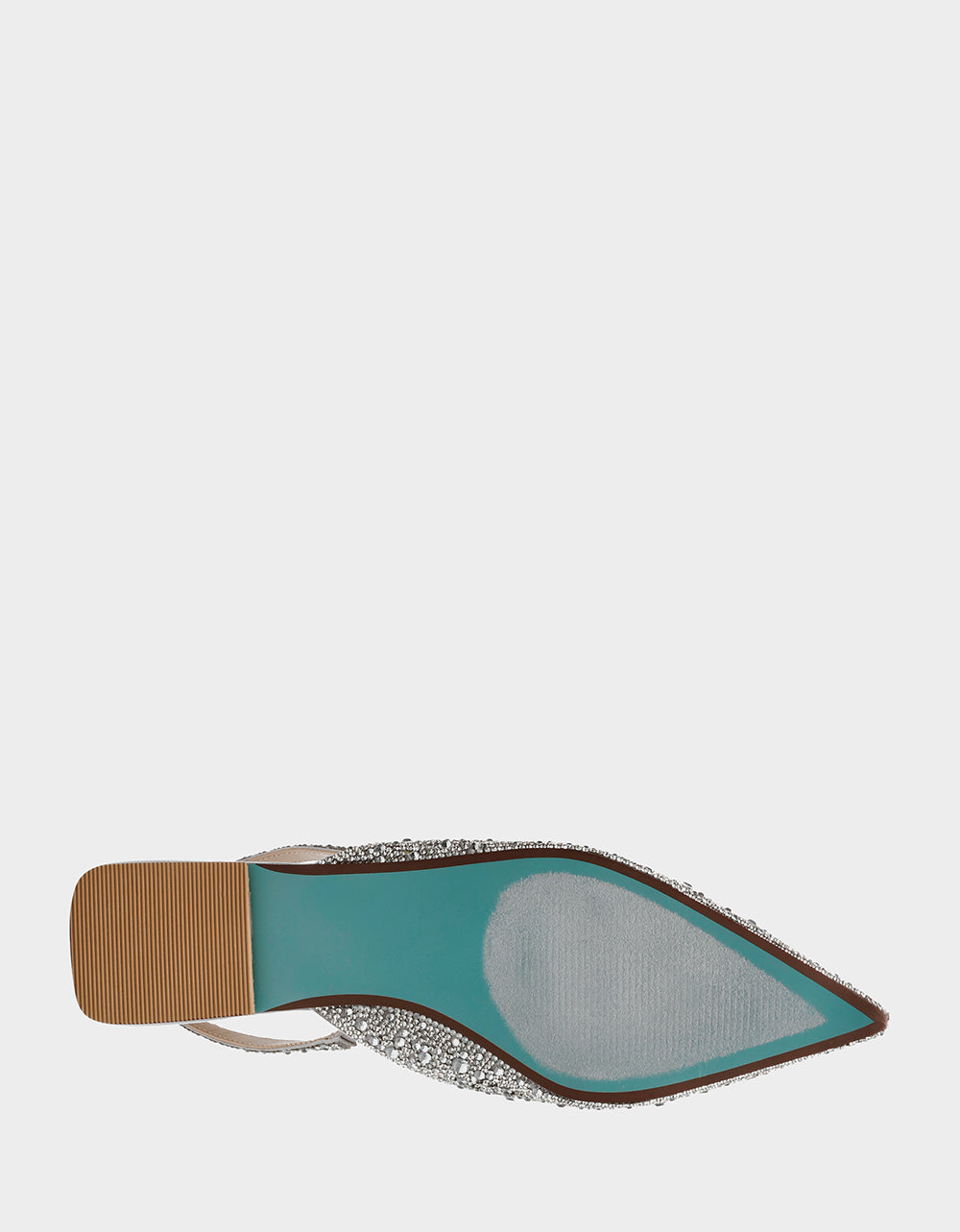 Betsey Johnson VANCE SILVER Rhinestone Slingback Flats