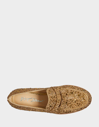 Betsey Johnson ARON GOLD Loafers