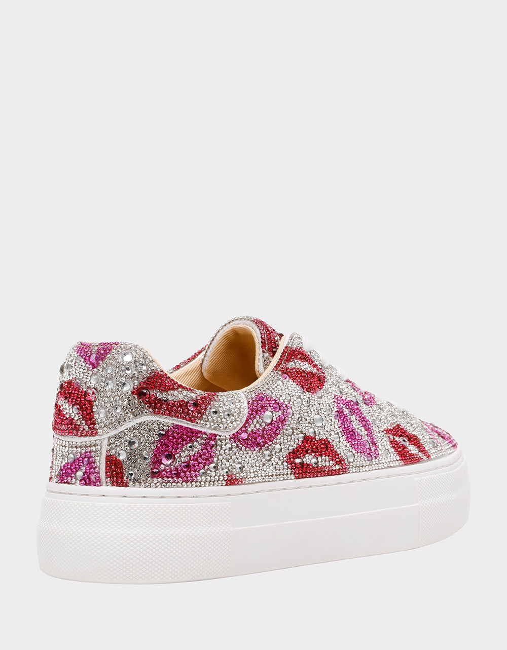 Betsey Johnson SIDNY MULTI LIPS Women's Rhinestone Platform Sneaker