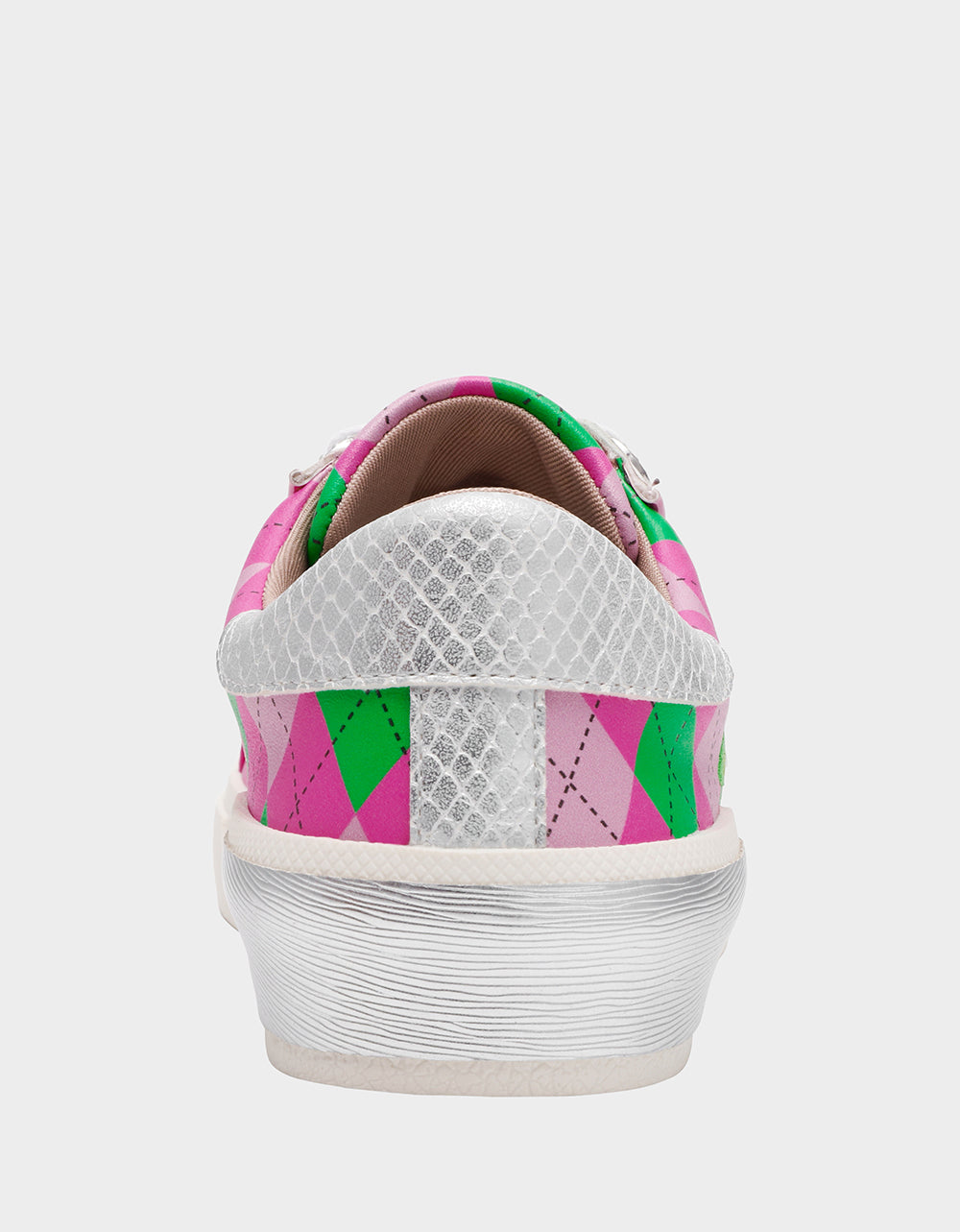 Betsey Johnson SHERRIE PINK/GREEN MULTI Women's Low-Top Lace-Up Sneaker
