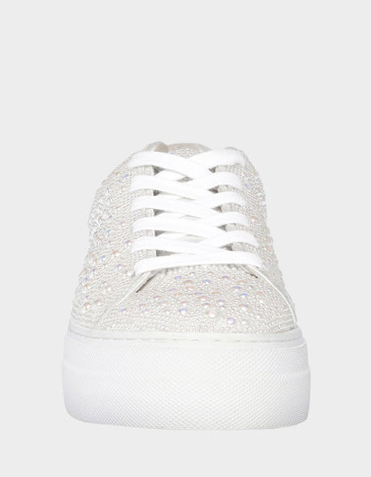 Betsey Johnson SB-SIDNY IVORY Pearl Sneaker