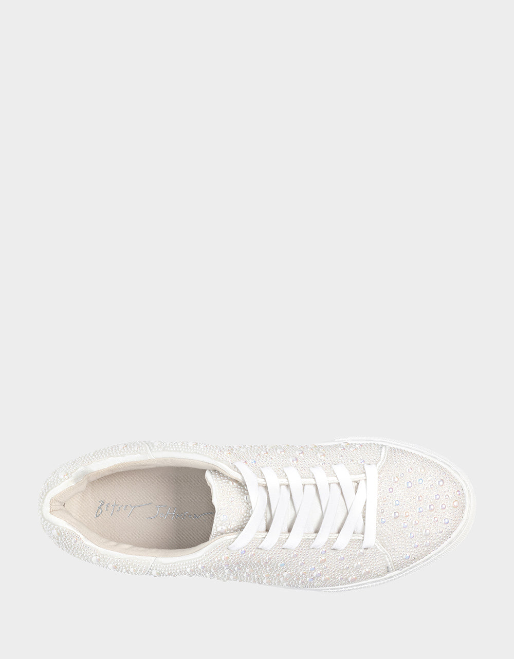 Betsey Johnson SB-SIDNY IVORY Pearl Sneaker