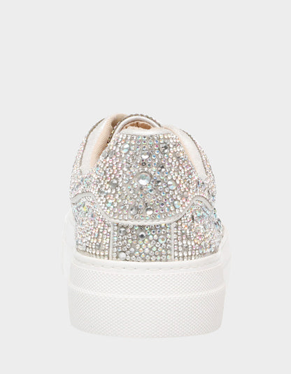 Betsey Johnson SIDNY RHINESTONES Lace Up Sneakers