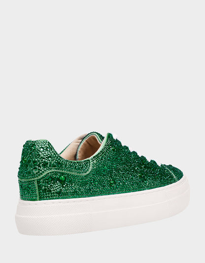 Betsey Johnson SIDNY EMERALD Rhinestone Sneaker
