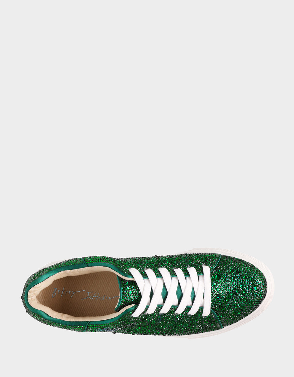 Betsey Johnson SIDNY EMERALD Rhinestone Sneaker