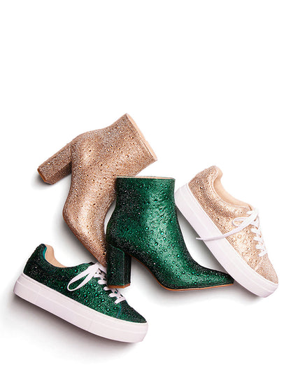 Betsey Johnson SIDNY EMERALD Rhinestone Sneaker