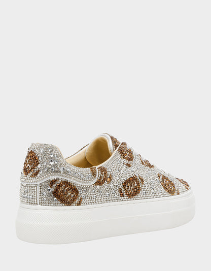 Betsey Johnson SIDNY SILVER FOOTBALL Women's Football Sneaker