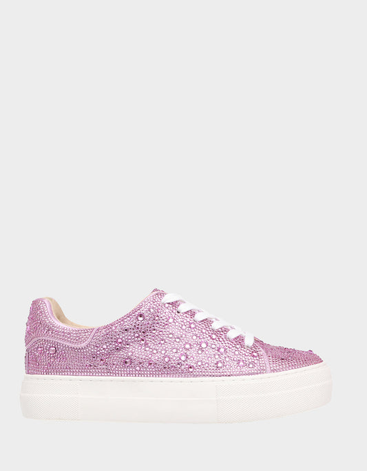 Betsey Johnson SIDNY LIGHT PINK Rhinestone Sneaker