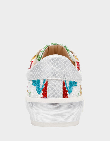 Betsey Johnson DAMON BRIGHT MULTI Women's Multicolor Floral Sneaker