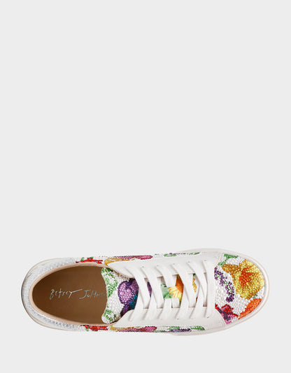 Betsey Johnson DAMON BRIGHT MULTI Women's Multicolor Floral Sneaker