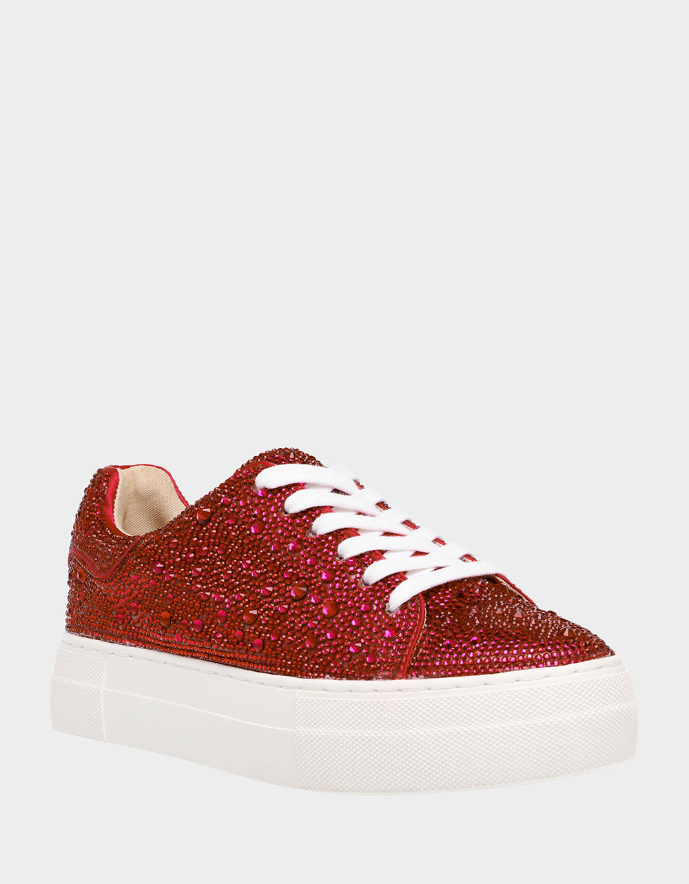 Betsey Johnson SIDNY RED Rhinestone Sneaker