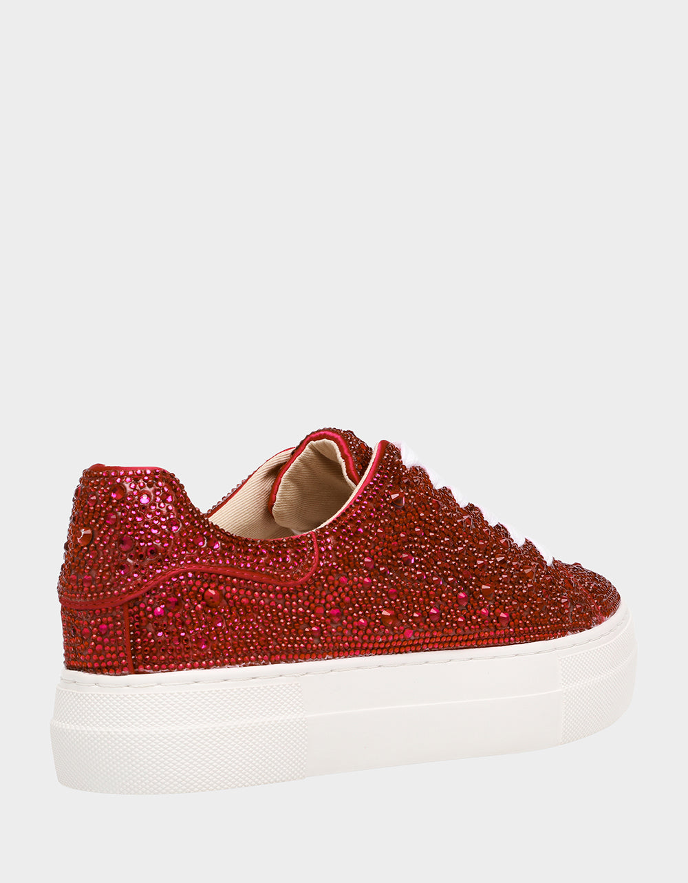 Betsey Johnson SIDNY RED Rhinestone Sneaker