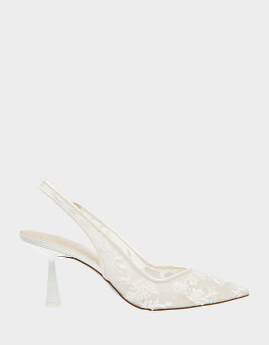 Betsey Johnson NIKKI IVORY Slingback Heels