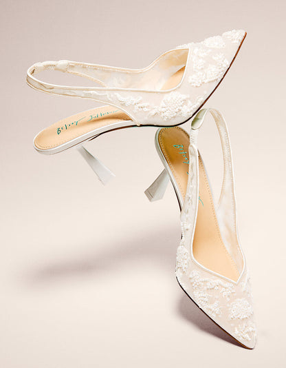 Betsey Johnson NIKKI IVORY Slingback Heels