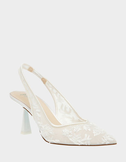 Betsey Johnson NIKKI IVORY Slingback Heels