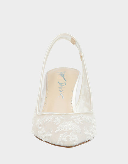 Betsey Johnson NIKKI IVORY Slingback Heels