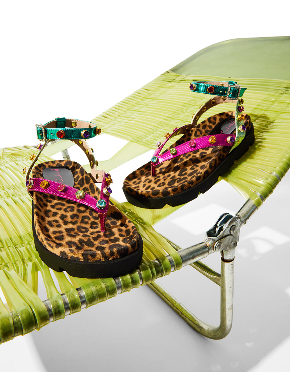 Betsey Johnson CONLEY METALLIC MULTI Strappy Flatform Sandal