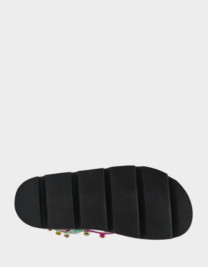 Betsey Johnson CONLEY METALLIC MULTI Strappy Flatform Sandal