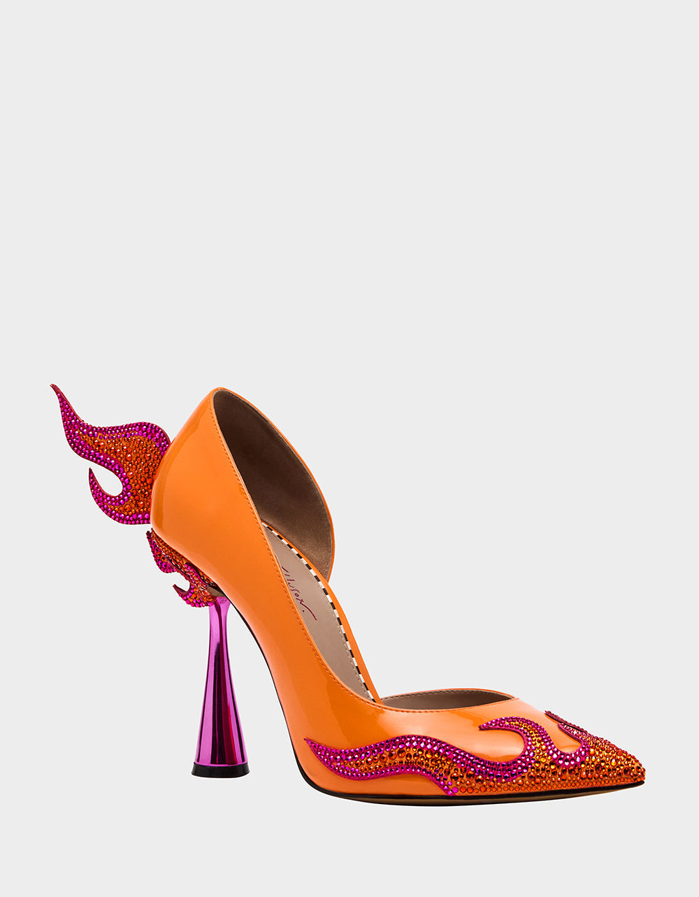 Betsey Johnson PHOENIX ORANGE MULTI Pointed-Toe Pump Women's Heel