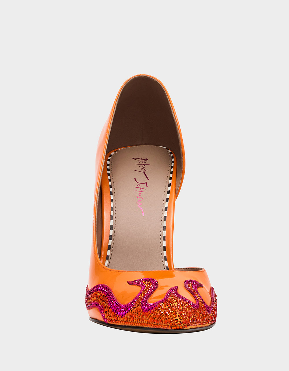 Betsey Johnson PHOENIX ORANGE MULTI Pointed-Toe Pump Women's Heel
