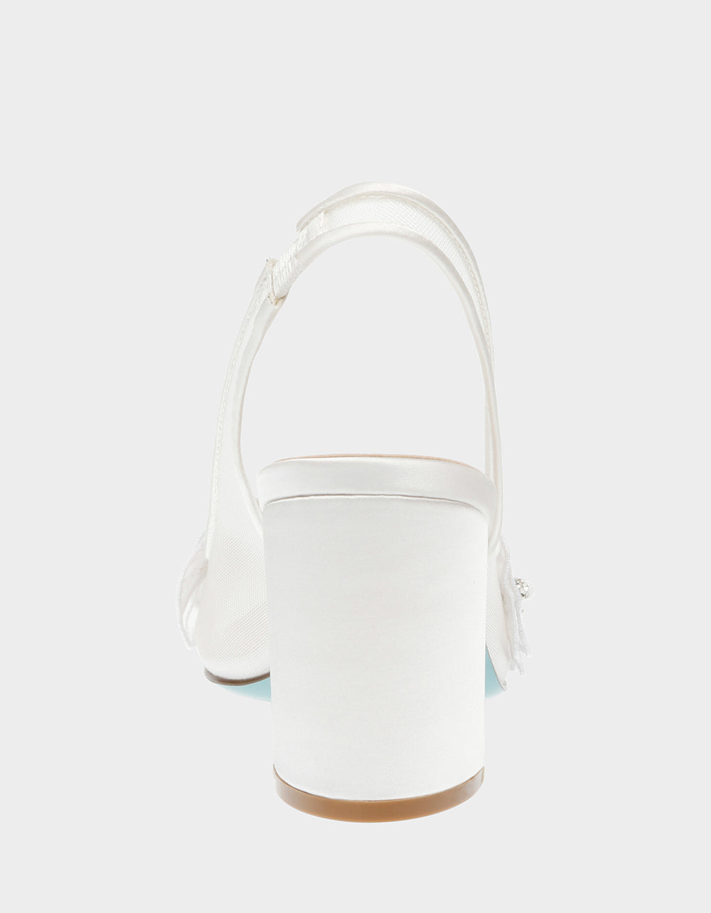 Betsey Johnson PETRA IVORY Slingback Floral Mesh Block Heel