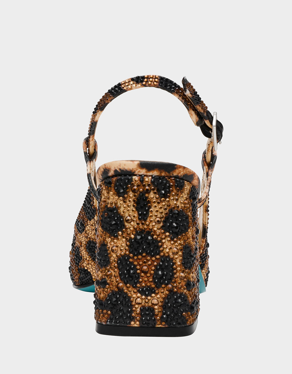 Betsey Johnson ELIAS LEOPARD Square-Toe Slingback Block Heels