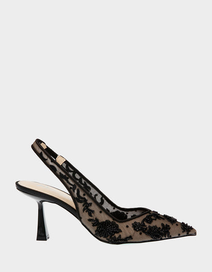 Betsey Johnson NIKKI BLACK Slingback Heels